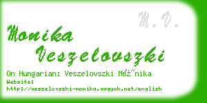 monika veszelovszki business card